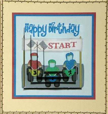 Quad Bike Happy Birthday Pyramid by Rhonda Young