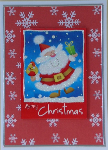 White Snowflakes on Red by Rhonda Young
