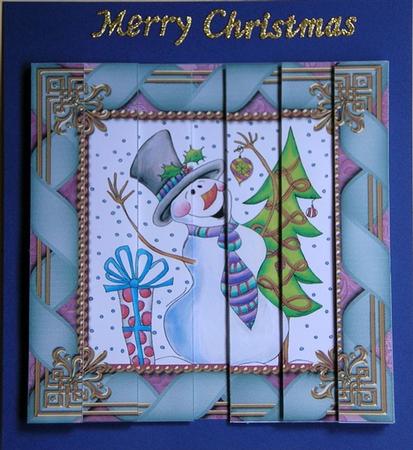 Snowman Presents 5inch Square Straight 2 Side Stacker by Rhonda Young