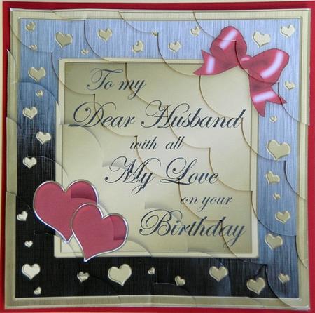 8 x 8 Husband Birthday Kit with Scalloped Corners by Rhonda Young