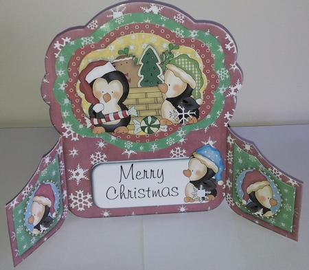 Gatefold Christmas Penguins Mini Kit by Rhonda Young
