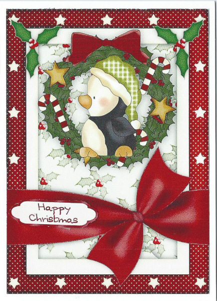 Little Christmas Penguin Wreath by Rhonda Young