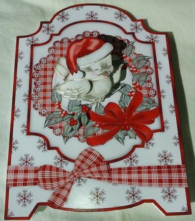The Christmas Sparrow Screen Card Front by Rhonda Young