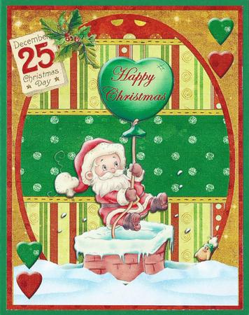 Santa - Down the Chimney #2 by Rhonda Young