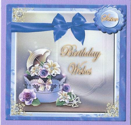Pretty Violet Cupcake - Birthday Wishes by Rhonda Young