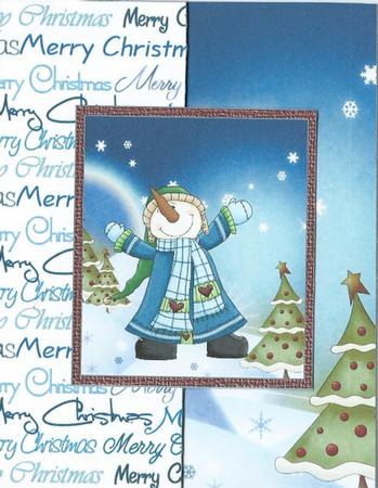 Merry Christmas Fold Back Card by Rhonda Young