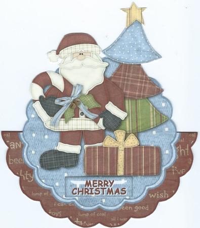 Over the Edge Rocker Christmas and Tree Decoupage Card by Rhonda Young