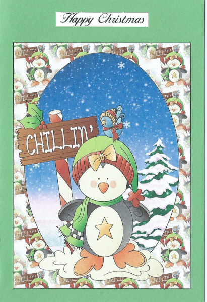Just Chillin Penguin Topper by Rhonda Young