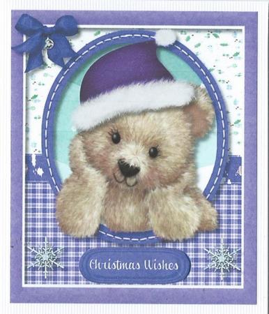 Darquise the Christmas Bear, Lilac by Rhonda Young