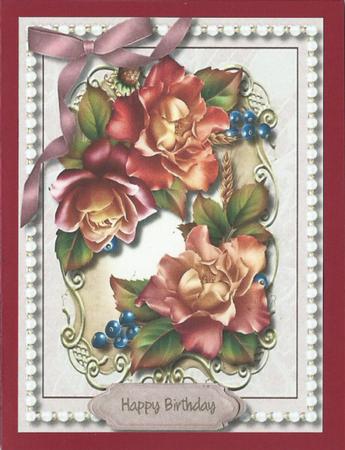 Beautiful Autumn Roses and Pearls  by Rhonda Young