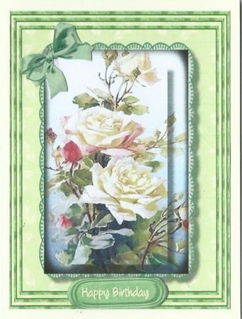Beautiful Roses in a Scalloped Frme , Pyramid  by Rhonda Young