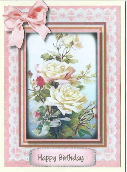 Beautiful Roses on Fine Lace  by Rhonda Young