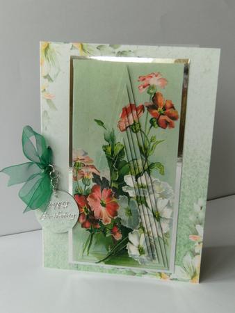 Flower Spray in Pink and White by Rita Curtis