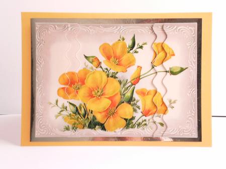 Pretty Floral Wavy Side Stacker by Rita Curtis