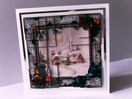 Winter Pub Holly All 4 Corner Stacker Card Front by Rita Curtis