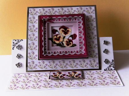 Pansy on Butterfly Lace - Tunnel Topper by Rita Curtis