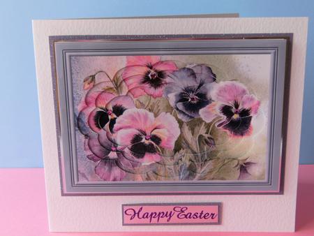 Watercolour Pansies Scalloped A5 Invertage Kit by Rita Curtis
