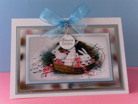 Easter Bunnies in a Basket by Rita Curtis