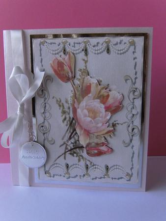Vintage Rose Card Topper by Rita Curtis