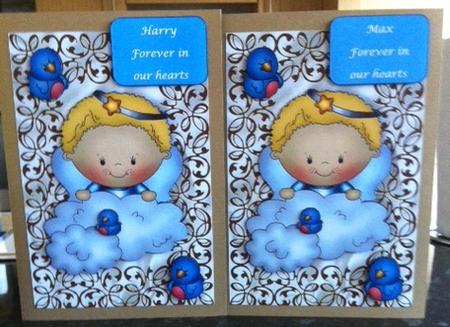 Cute Little Boy and Girl Angels Toppers by Rita Parker