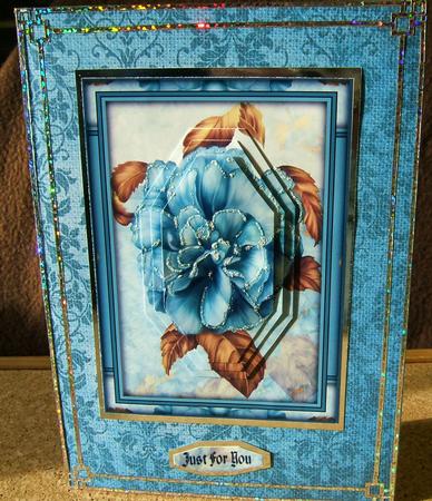 Blue Flower 6x4 or Topper Pryamage by Mrs K Lynn