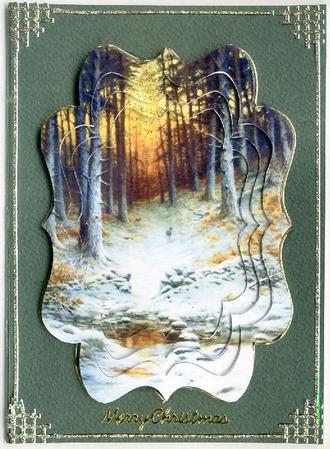 Woodlands Snow Fancy Bracket Tunnel Sheet by Mrs K Lynn