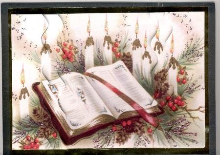 Christmas Candles and Book Wavy Side Stacker by Mrs K Lynn