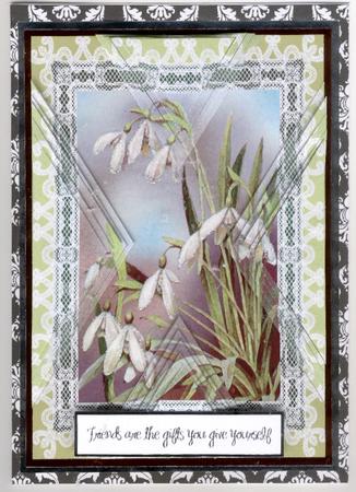 Spring Snowdrops A4 Side Step Stacker Kit by Mrs K Lynn