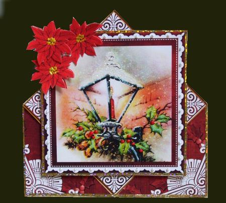 Christmas Lantern Poinsettia Diamond Card Mini Kit Featured Gallery Photo