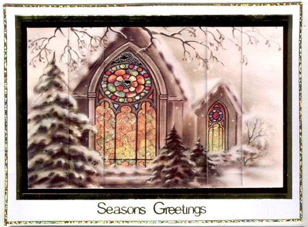 Christmas Church Window Side Stacker by Mrs K Lynn