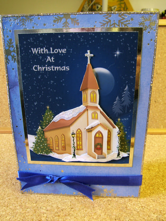 Christmas Church Scene by Mrs K Lynn