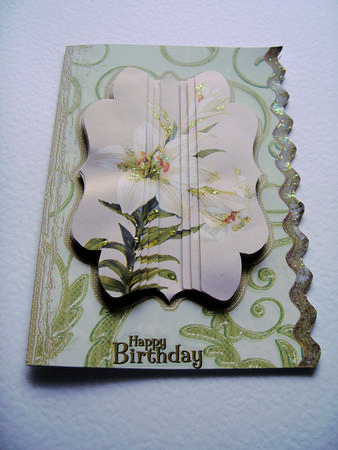 Lily Bracket Wavy Edge Card by Rose Smille