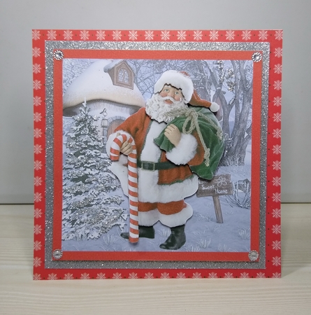 Candycane Santa by Roseanna Miles
