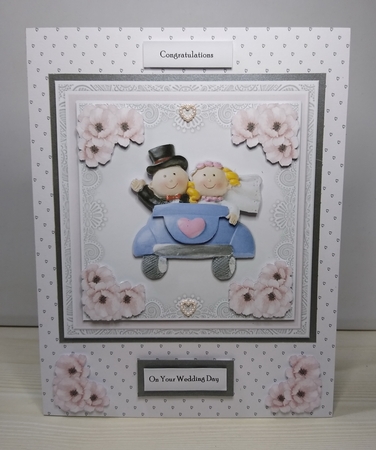 Cute Wedding Couple Car by Roseanna Miles