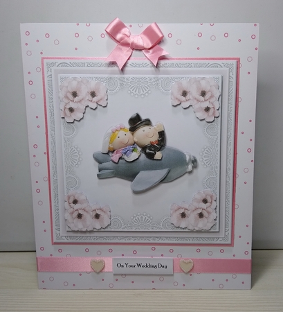 Cute Wedding Couple Airplane by Roseanna Miles