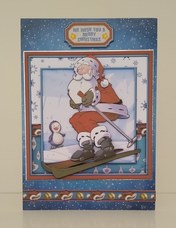 Skiing Santa 4 Sheet Mini Kit by Roseanna Miles