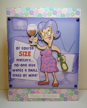 Size Does Matter Vera 8x8 Quick Card by Roseanna Miles