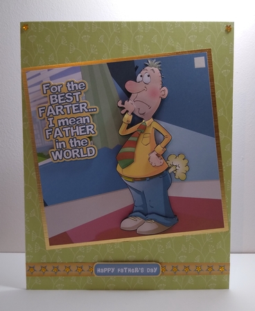 Father Farter 7x7 Quick Card by Roseanna Miles