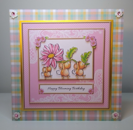 Cute Critters Topper - Happy Blooming Birthday by Roseanna Miles