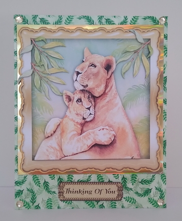 Mom and Baby Lion by Roseanna Miles