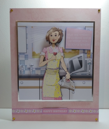 Mums Wine 7x7 Quick Card by Roseanna Miles