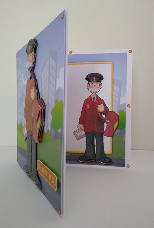 Thank You Postman Dude 8x8 Quick Card Insert by Roseanna Miles