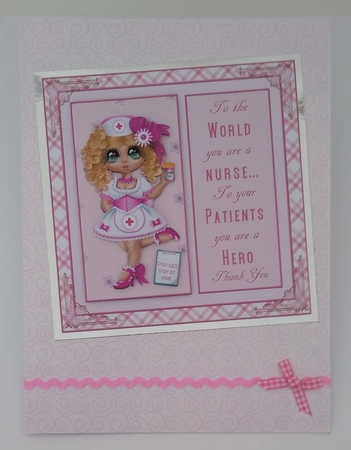 Thank You Nurse Decoupage 7x7ins Topper 4 by Roseanna Miles