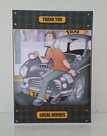 Thank You Taxi Dude 8x8 Quick Card by Roseanna Miles