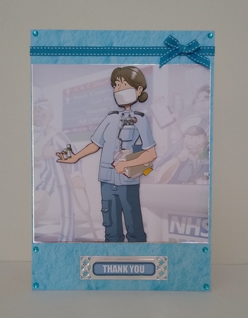 Thank You Female Nurse Dudess 8x8 Quick Card by Roseanna Miles