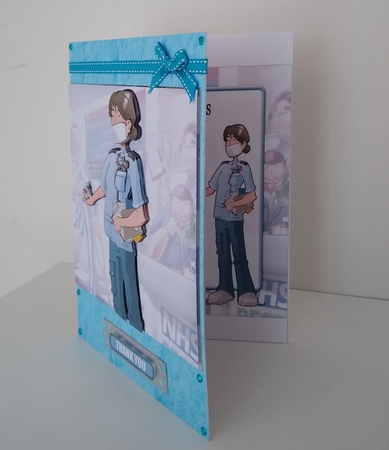 Thank You Female Nurse Dudess 8x8 Quick Card by Roseanna Miles