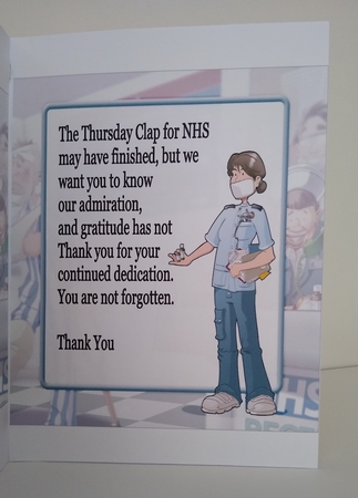Thank You Female Nurse Dudess 8x8 Quick Card by Roseanna Miles