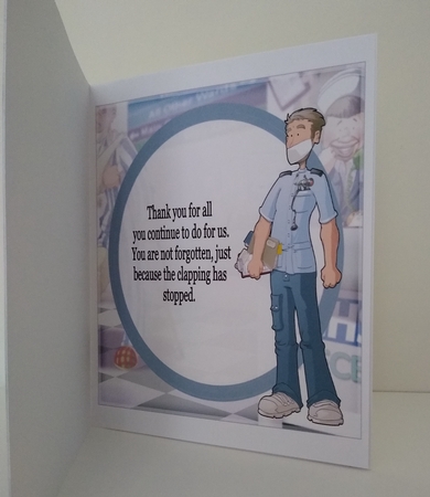 Thank You Male Nurse Dudess 7x7 Quick Card Insert by Roseanna Miles