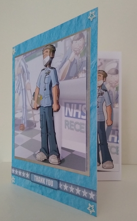 Thank You Male Nurse Dudess 7x7 Quick Card Insert by Roseanna Miles