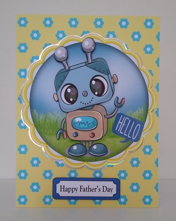 Cute Hello Robot  by Roseanna Miles